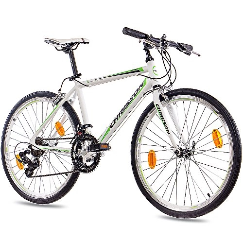 Road Bike : CHRISSON '24Inch Unisex Road Bike Youth Bike Bicycle Furiano with 14G Shimano A070White