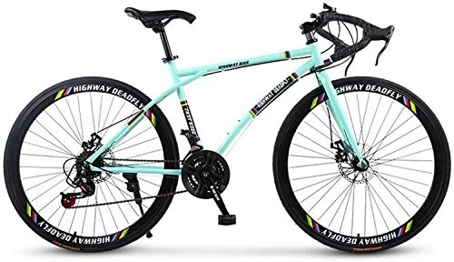 Road Bike : CSS Road Bicycles, 24-Speed 26 inch Bikes, Double Disc Brake, High Carbon Steel Frame, Road Bicycle Racing, Men's and Women Adult-Only 7-10