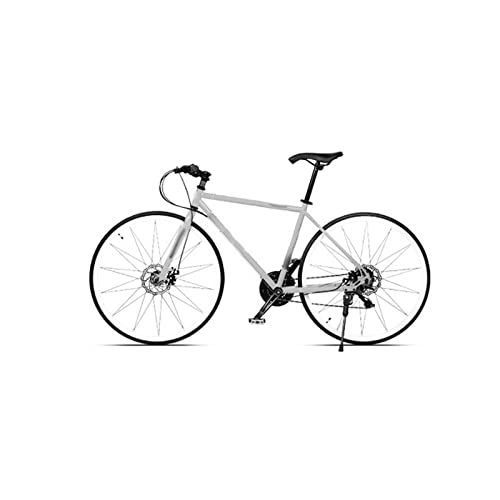 Road Bike : HESNDzxc Bicycles for Adults Road Bike Men and Women 21-Speed Lightweight Adult Work Off-Road Racing Student Bike Sports Car (Color : White, Size : X-Large)