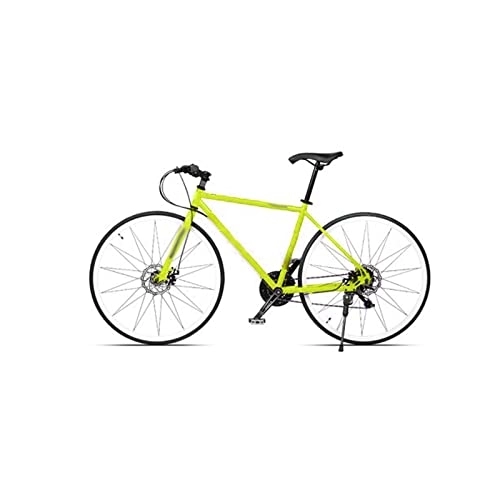 Road Bike : HESNDzxc Bicycles for Adults Road Bike Men and Women 21-Speed Lightweight Adult Work Off-Road Racing Student Bike Sports Car (Color : Yellow, Size : X-Large)