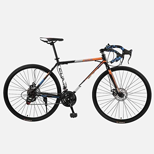Road Bike : JIAWYJ YANGHAO-Adult mountain bike- Road Bicycle, 26 Inches 21-Speed Bikes, Double Disc Brake, High Carbon Steel Frame, Road Bicycle Racing, Men's and Women Adult YGZSDZXC-04 (Color : A4)