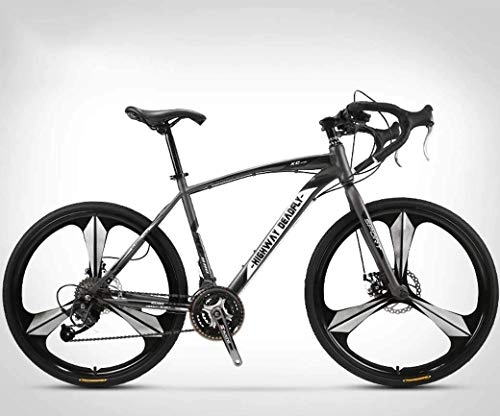 Road Bike : JYTFZD WENHAO 26-Inch Road Bicycle, 27-Speed Bikes, Double Disc Brake, High Carbon Steel Frame, Road Bicycle Racing, Men's and Women Adult-Only (Color : C)