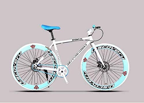 Road Bike : JYTFZD WENHAO Road Bicycle, 26 Inch Bikes, Double Disc Brake, High Carbon Steel Frame, Road Bicycle Racing, Men's and Women Adult