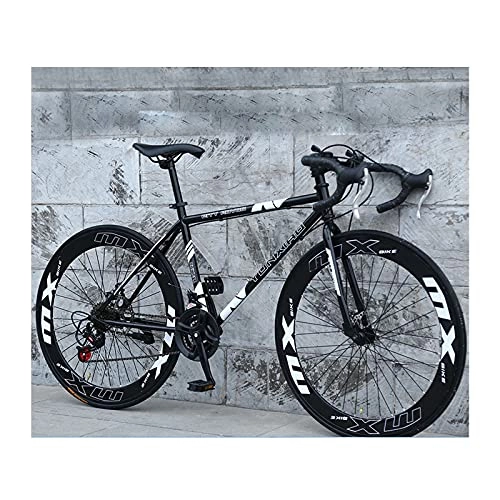 Road Bike : LHQ-HQ 26Inch Road Bike for Men And Women 24 Speed City Bike 6Cm Rim Bicycle High Carbon Steel Bikes with Alloy Stem, A