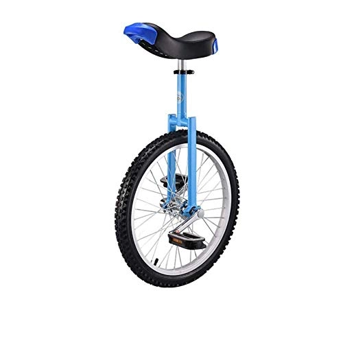 Unicycles : 18 / 18 / 20 / 24" Inch Wheel Unicycle Leakproof Butyl Tire Wheel Cycling Outdoor Sports Fitness Exercise Pedal Balance Car (Blue 24inches)