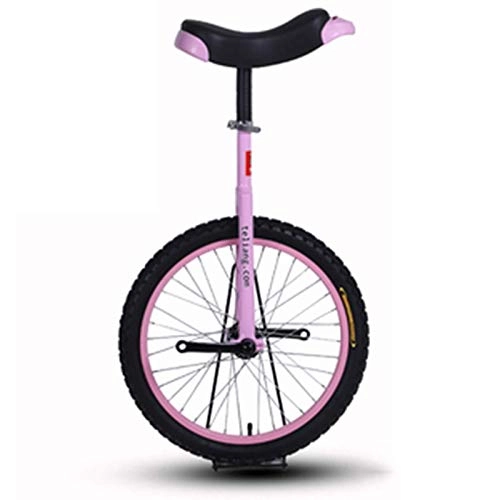 Unicycles : aedouqhr 14" Wheel Uni-Cycle for Kids, Skidproof Beginner with Alloy Rim, Self Balancing Exercise / Legs Workout, Birthday Gift for Son or Daughter (Color : Pink, Size : 14inch wheel)