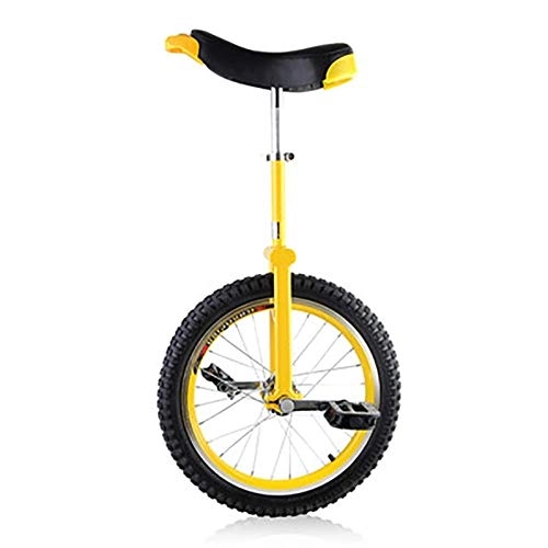 Unicycles : aedouqhr 24inch Unicycle for Adults / Beginner / Men, Skidproof Butyl Tire Wheel, Steel Frame, for Trek Fitness Exercise, Over 200 Lbs (Color : Yellow)