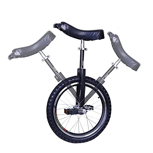 Unicycles : aedouqhr Black Unicycle for Kids / Adults Boy, 16In / 18In / 20In / 24In Leakproof Butyl Tire Wheel, Steel Frame, for Outdoor Sports, Load 150Kg / 330Lbs, 24"(60Cm)