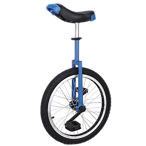 Unicycles : aedouqhr Lightweight 18 Inch Wheel Unicycle for Kids / Child, Boys / Girls Height 4.4-5.4ft, Age 6 / 8 / 10 / 12 Years Old, Skidproof Tire*Steel Frame (Color : Blue)