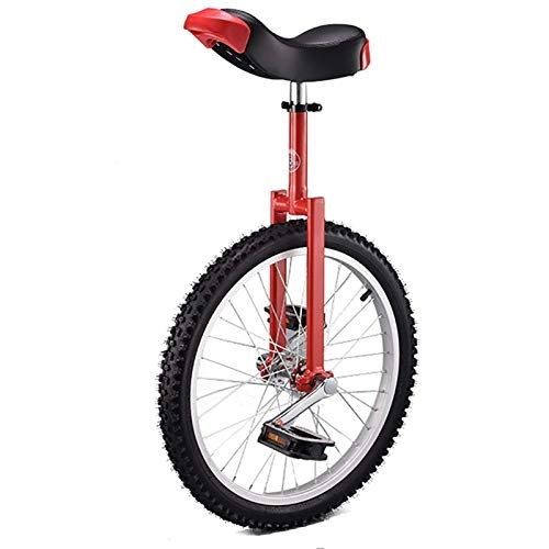 Unicycles : aedouqhr Unicycle Kids / child / Unicycle(18inch wheel), Boys / Girls 8 / 10 / 12 / 14 years old Balance bike, Height Adjustable Bicycles, height of 4.6-5.4ft (Color : Red)
