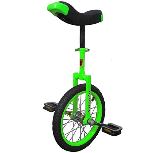 Unicycles : aedouqhr Unisex Green, 16" for Kids, 20" / 24" for Adults, Father / Mother / Son / Daughter Outdoor Sports Bike (Color : White, Size : 16in wheel)