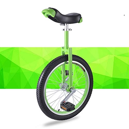 Unicycles : AHAI YU Green Kids Teens Adult Unicycle, 16 / 18 / 20 Inch Skid Proof Mountain Wheel, Comfortable Adjustable Saddle Seat, Load 150kg / 330Lbs (Size : 16"(40CM))