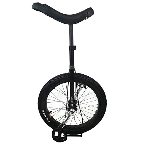 Unicycles : Azyq 20" Unicycles, Kid's / Adult's Trainer Unicycle Height Adjustable, Skidproof Butyl Mountain Tire Balance Cycling Exercise Bike Bicycle, Black, 20 inch