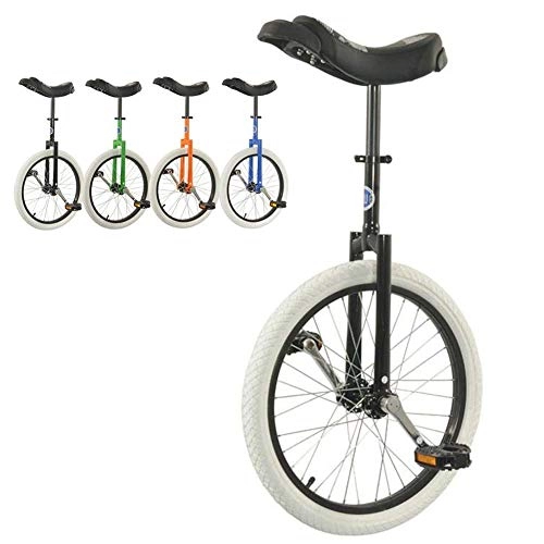 Unicycles : Azyq 20" Wheel Trainer Unicycle Height Adjustable, Unicycle for Beginners / Kids / Adult, Skidproof Mountain Tire Balance Cycling Exercise, Black, 20 inch