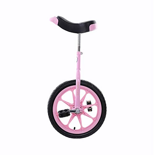 Unicycles : Kids Unicycle 16 Inch Big Kid Unicycle Bike, ABS Rim & Skid Proof Mountain Tire Balancing Unicycles, for Outdoor Sports Fitness Exercise Girl / Boy (Color : PINK)