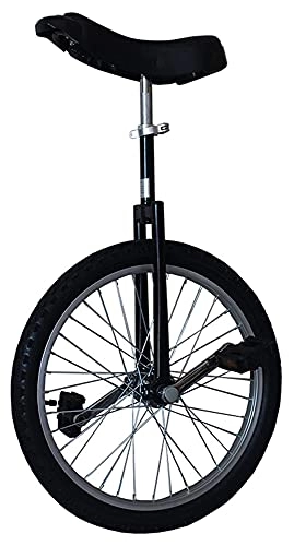 Unicycles : Unicycles for Adults Kids, 16 / 18 / 20 / 24 Inch Wheel with Alloy Rim Extra Thick Tire for Outdoor Sports Fitness Exercise Health, Black, Load 330Lbs ( Color : 24 )