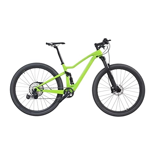 Mountainbike : LANAZU Fahrräder für Erwachsene, Carbonfaser-Fahrrad, vollgefederter Mountainbike-Rahmen, komplettes Fahrrad