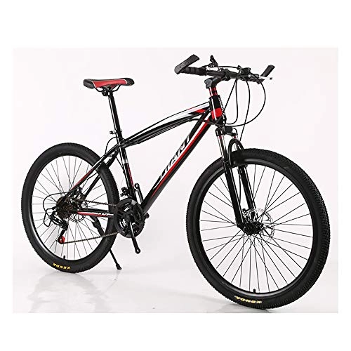 Mountainbike : Link Co Mountainbike Speed ​​Bicycle 26 * 17 Zoll Stoßdämpfung 21-Gang-Fahrrad, Red