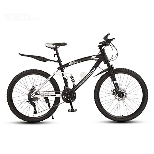 Mountainbike : LJLYL Mountainbike-Fahrrad für Männer, Frauen, Vollfederung, Weichheckrahmen aus Kohlenstoffstahl, Doppelscheibenbremse, C, 26 inch 24 Speed