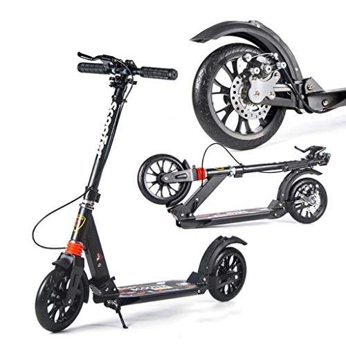 Electric Scooter : Adult Scooter, Big Wheel Kick Scooter, Youth Adult Scooter With Double Brake Double Suspension, Stylish Folding Commuter Scooter, Load 100KG (non-electric)