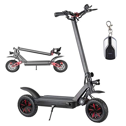Electric Scooter : AORISSE Electric Scooter, 10-Inch Foldable Aluminum Alloy Cross-Country Dual-Drive Electric Scooter with LCD Display Screen, Maximum Speed 70Km / H, 2000W / 3600W Motor, 60V 20.8Ah