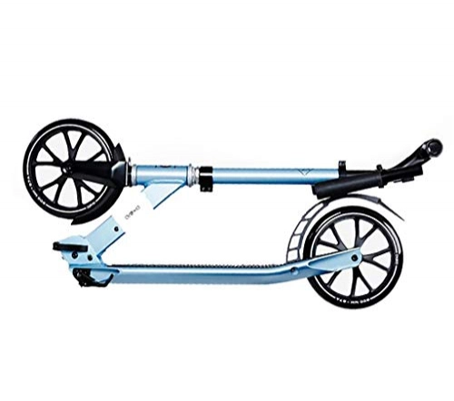 Electric Scooter : Commuter Scooter, Blue Scooter, Adult Foldable Two-wheeled Scooter, 20CM Large Wheel, Foot Brake, Height Adjustable (non-electric)