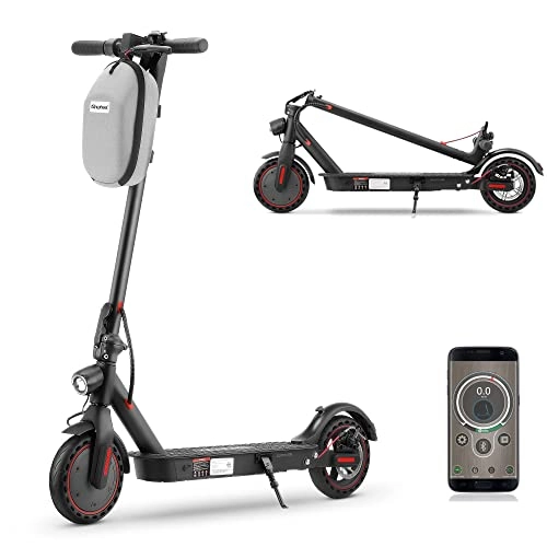 Electric Scooter : Electric Scooter Adults, isinwheel i9 Pro Foldable E Scooter with Dual Suspension, Long Range 25km, 350W Motor, 8.5 Inch Honeycomb Tires, LED Display E-scooter for Adults & Teens Load 265lbs