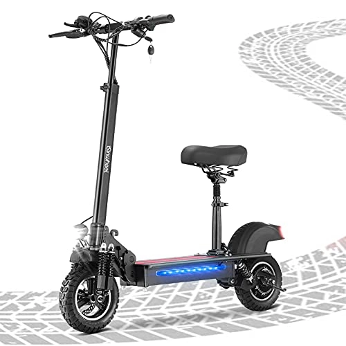 Electric Scooter : Electric Scooter iSinwheel iX5 - Long Range 40 KM, Top Speed up to 45 KM / H, 10'' Offroad Tires 600W Motor E Scooter with Seat for Adults