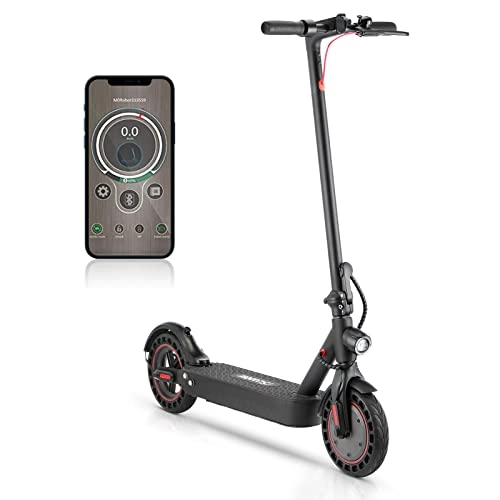 Electric Scooter : Electric Scooters Adults Fast, Max Adult E-Scooter, 500W Motor, 35 km Long Range, 10'' Maintenance Free Tires, Smartphone APP Control Foldable Electric Scooters for Adults & Teens