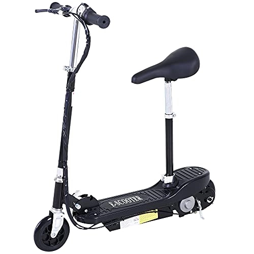 Electric Scooter : HOMCOM Electric Powered Scooter Ride on Battery Kids Children Toys Scooters 120W Motor 2 x 12V (Black)