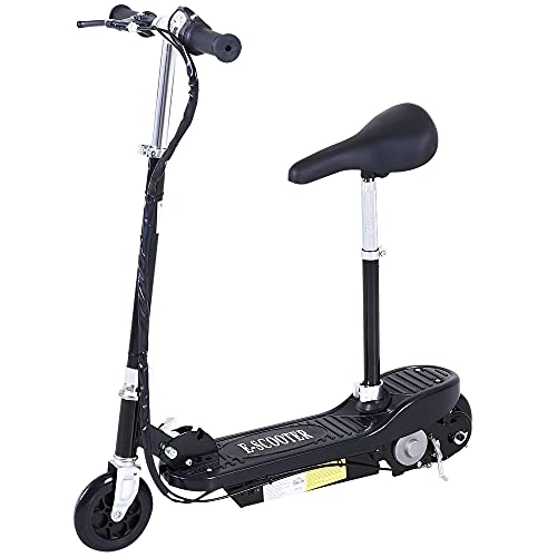 Electric Scooter : HOMCOM Outdoor Ride On Powered Scooter for kids Sporting Toy 120W Motor Bike 2 x 12V Battery - Black