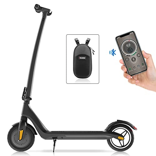 Electric Scooter : i11 Electric Scooter Adults MAX 35 km Range, 2022 NEW E Scooter with App, 350W Motor, Fast 30 km, 8.5-inch Pneumatic Tires Electric Scooters for Adults & Teens (BLACK01)