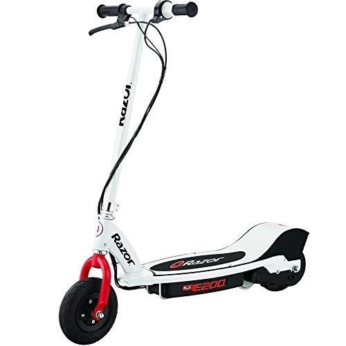 Electric Scooter : Razor E200 Electric Scooter, White / Red