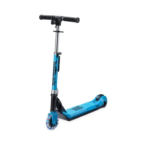 Electric Scooter : Xootz Kids' Elements Electric Foldable Scooter, LED Light Up Wheel and Collapsible Handlebars, Age 6+, Blue