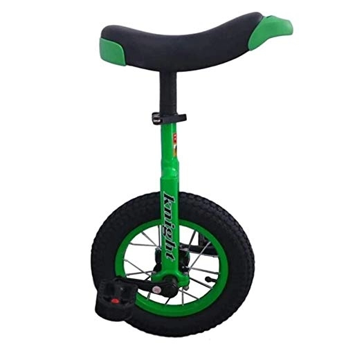 Monocycles : 12" 16" 20" 24" Vert Adulte Trainer Monocycle，Hauteur Réglable Skidproof Montagne Pneu Balance Vélo Vélo d'exercice Vélo, 9 Ans Et Plus (Size : 12inch Wheel)