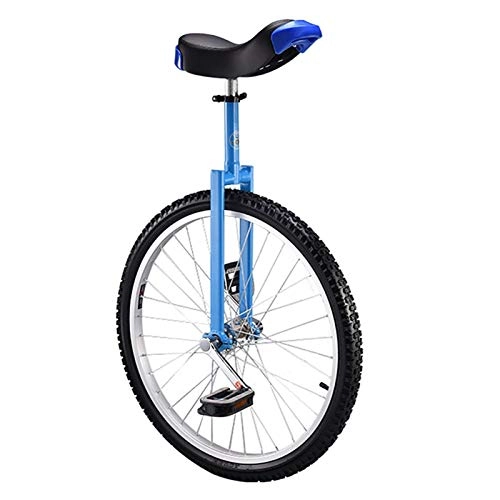 Monocycles : Blue 24inch Roue Monocycle Compétition Monocycle Balance Solide Hunycles robustes pour débutants / adolescents avec une roue de pneus d'antyle d'étanche cyclisme Sports de plein air Fitness exercice S