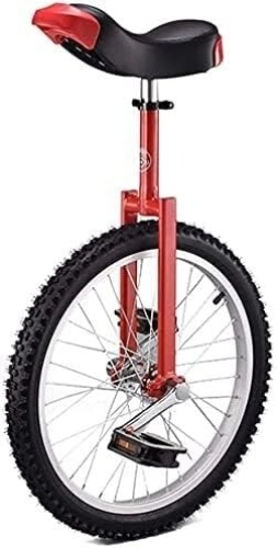 Monocycles : FOXZY Monocycle 18 Pouces vélo d'entraînement for Adultes et Adolescents avec Hauteur réglable, Trois Couleurs for Les monocycles de Sports de Plein air (Color : Rosso)