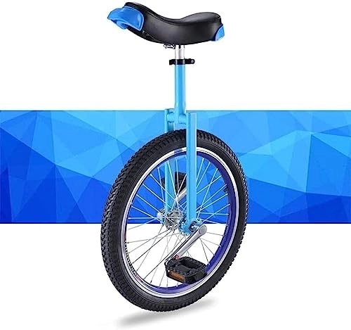 Monocycles : FOXZY Monocycle de vélo avec Roues de 16 / 18 / 20 Pouces, sièges de monocycle réglables, équilibre des pneus de Montagne, vélo (Color : Blu, Size : 18 inch)