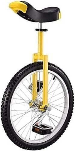 Monocycles : FOXZY Monocycle de vélo avec Roues de 20 Pouces, monocycle Adulte, vélo équilibré débutant Fille garçon, sièges réglables (Color : Giallo)