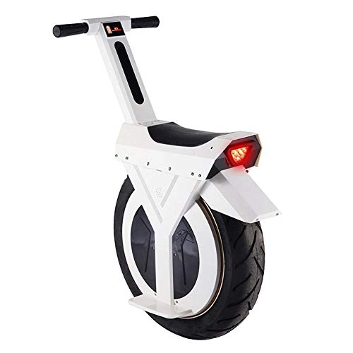 Monocycles : GREATY Gyroroue, 17'' Moteur 500W Monocycle lectrique avec Haut-Parleur Bluetooth, 20km / h Equilibrage Monocycle Mixte Adulte, White, 60km