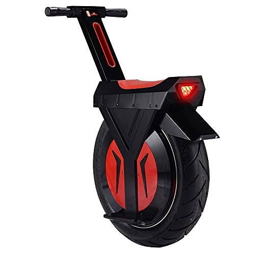Monocycles : GUHUIHE Monocycle électrique Hors Route, monocycle électrique, brouette équilibrée de pneus Large (Color : Black)