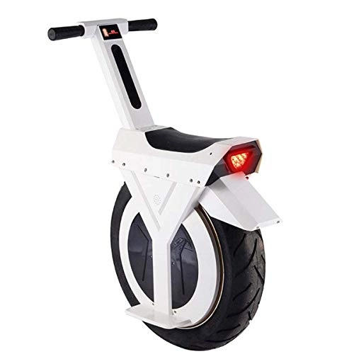 Monocycles : HLL Scooter, 17 pouces lectrique monocycle Smart Balance voiture lectrique adulte Scooter, avec des lumires LED et bquille 60V / 500W de scurit unisexe de charge 120 kg, blanc