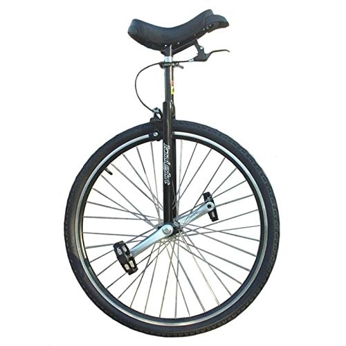 Monocycles : Monocycle 28 Pouces pour Adultes, Hauteur des Personnes Grandes de 160 à 195 cm (63"-77"), Monocycle Robuste avec Frein à Main, Charge 150 kg (Couleur : Noir, Taille : 28 Pouces)