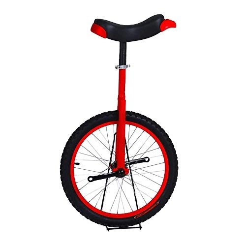 Monocycles : Monocycle D'EntraîNement de Roue, Roue de Fitness Acrobatique D'Exercice de Cyclisme D'éQuilibre AntidéRapant RéGlable Adapté Aux Enfants Adultes DéButants / 20 pouces / rouge