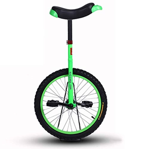 Monocycles : Monocycle Débutant Monocycle 14" pour Cadeau d'anniversaire de Petite-Fille, Utilisateurs Appropriés Hauteur: 110cm-120cm (43in - 47in), avec Siège Confortable (Color : Green, Size : 14inch Wheel)