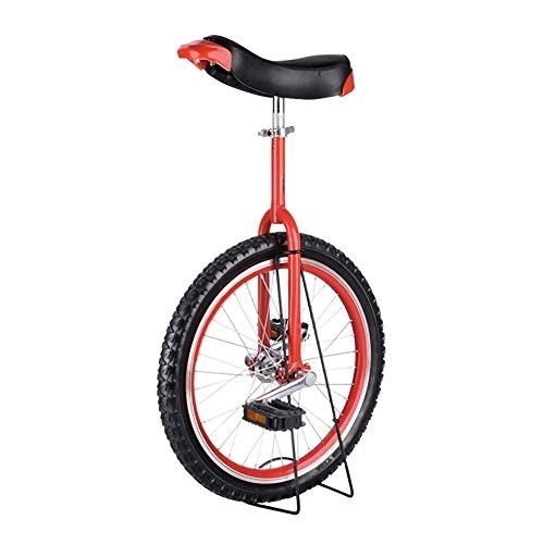 Monocycles : Monocycle, Exercice de Cyclisme D'éQuilibre de Pneu de Montagne AntidéRapant RéGlable Cycle avec une Seule Roue UtiliséE Pour les Acrobates Enfants DéButants / 16 8 / rouge