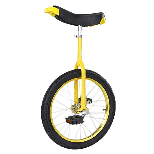 Monocycles : Monocycle, Selle RéGlable Pneu de Montagne AntidéRapant Equilibre Professionnel VéLo D'Exercice Hauteur AppropriéE 140-165 CM / 18 inches / jaune