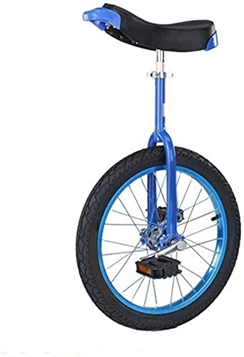 Monocycles : Monocycle Vélo Monocycle en Alliage D'aluminium Verrouiller La Roue Monocycle avec Antidérapant Moleté Selle Tube Balance Vélo (24 Pouces Bleu)
