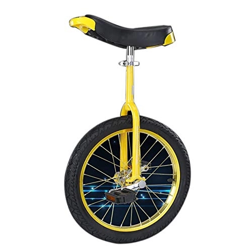 Monocycles : QWEASDF 16", 18", 20", 24", Kid's / Adulte Formateur Monocycle Hauteur Réglable Anti-dérapant Butyl Montagne Pneu Équilibre Cyclisme Exercice Vélo Bike, Jaune, 24