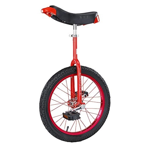 Monocycles : QWEASDF 16", 18", 20", 24", Kid's / Adulte Formateur Monocycle Hauteur Réglable Anti-dérapant Butyl Montagne Pneu Équilibre Cyclisme Exercice Vélo Bike, Rouge, 24